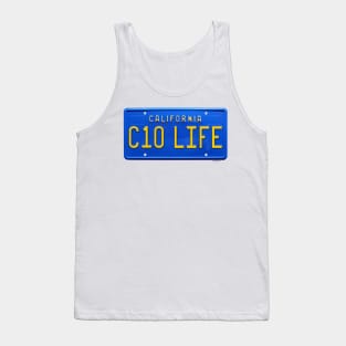 C10 Life California 1970s blue license plate Tank Top